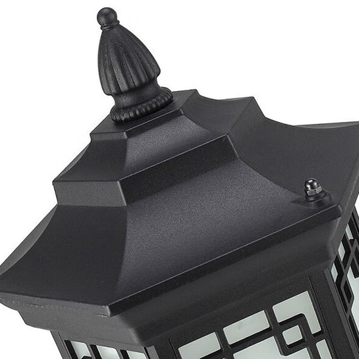 Luz de jardín para exteriores LED de cilindro de vidrio de aluminio solar impermeable tradicional china 