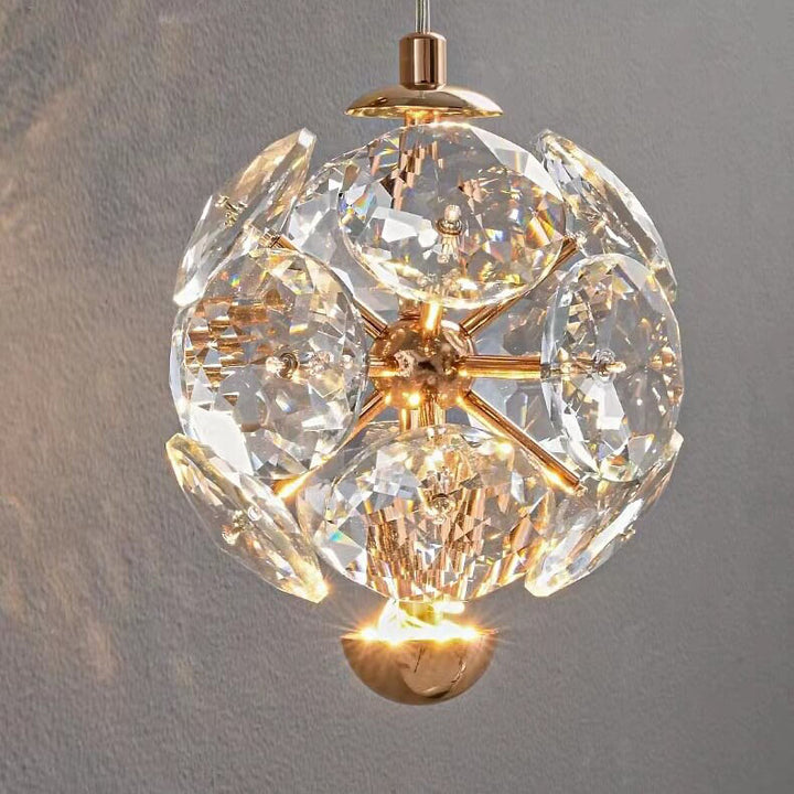 Lámpara de pared de cristal LED de hardware moderno de lujo para dormitorio 
