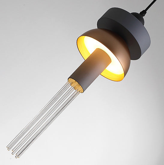 ثريا LED من الألومنيوم بتصميم غير منتظم عصري وزجاجي لقاعة المعيشة 