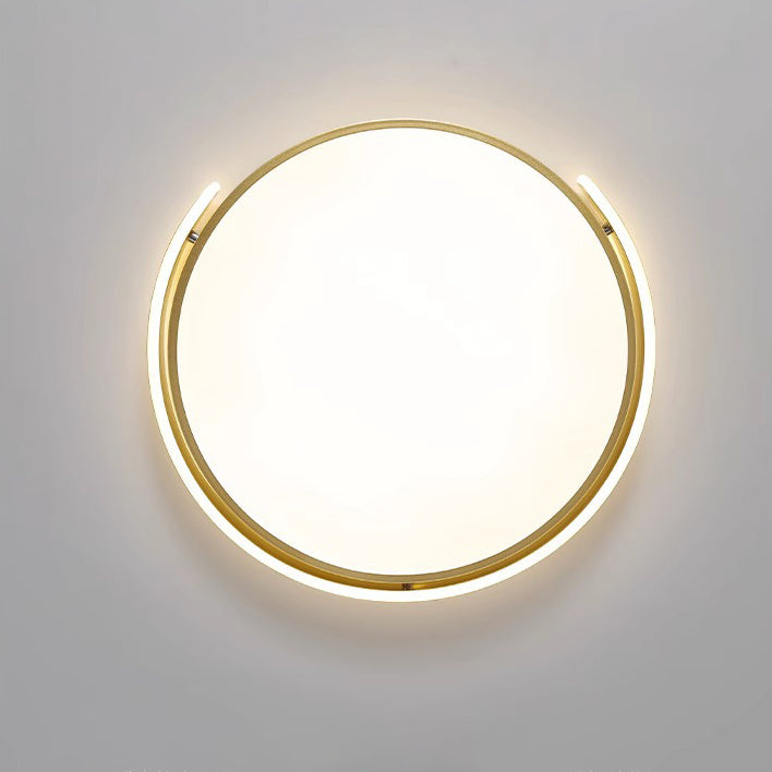 Plafonnier LED rond minimaliste moderne en aluminium et acrylique pour chambre 