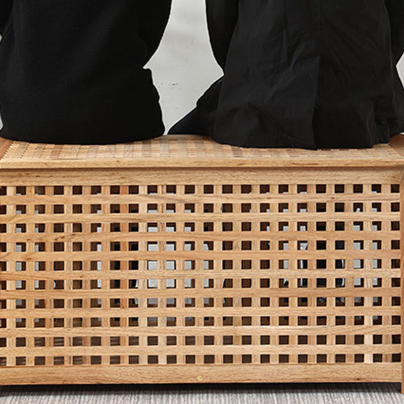 Traditioneller japanischer kubischer quadratischer rechteckiger Holz-Metall-Couchtisch mit 1 Ablage für das Wohnzimmer 