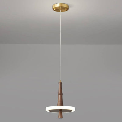Modern Creative Personality Solid Wood LED Pendant Light
