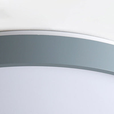 Modern Simple Round Solid Color Acrylic LED Flush Mount Ceiling Light