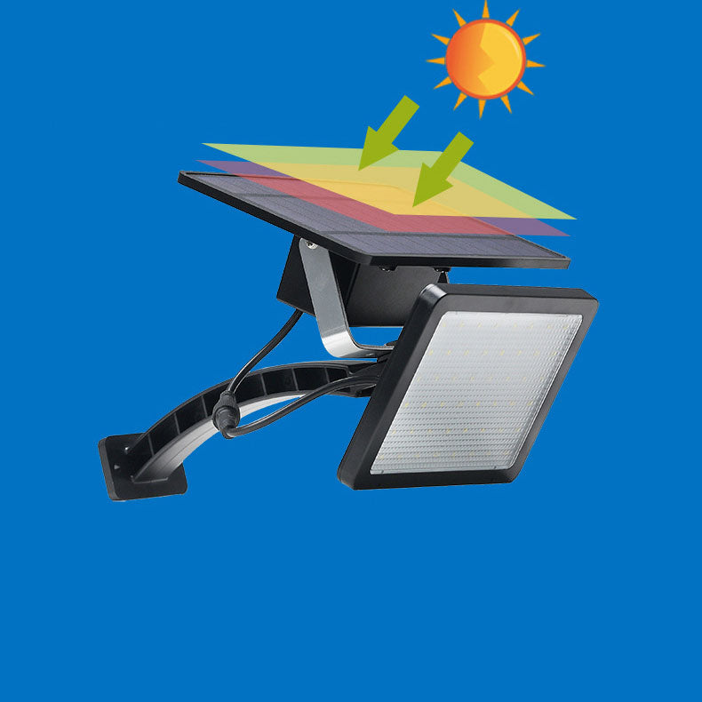 Lampe murale LED carrée en plastique solaire minimaliste moderne pour jardin 