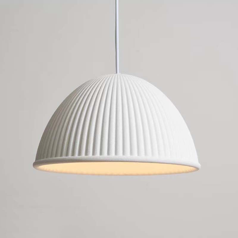Contemporary Scandinavian Resin Half Circle Stripe Design 1-Light Pendant Light For Dining Room