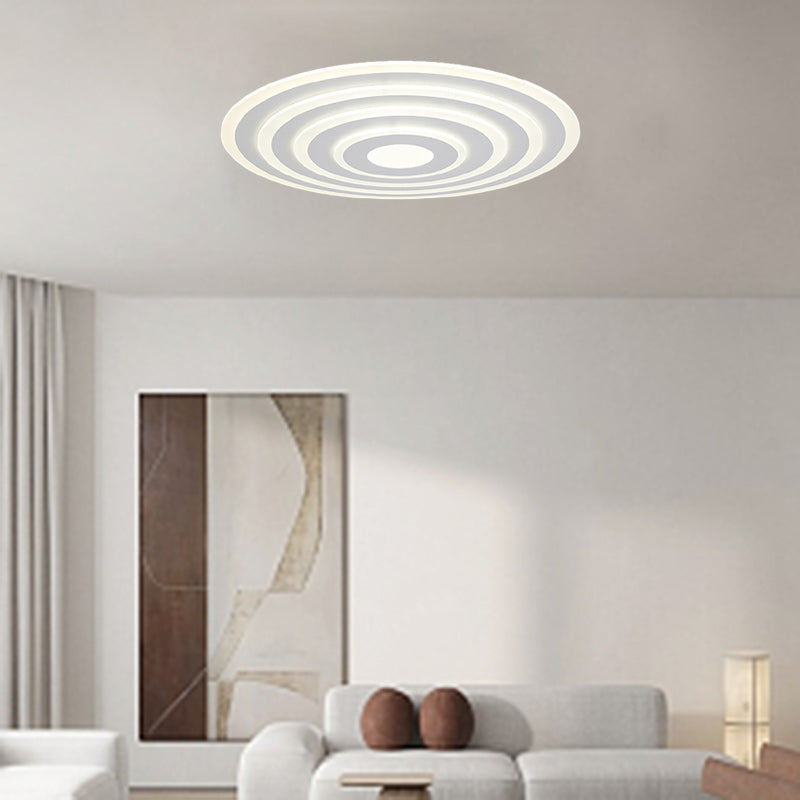 Moderne unbedeutende runde Eisen-Acryl-LED-Deckenleuchte für Schlafzimmer 