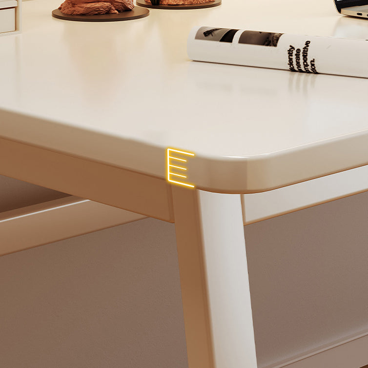 Modern Minimalist Rectangular MDF Iron Desk For Home Office