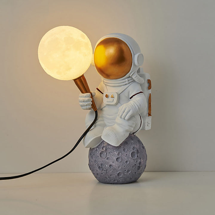 Zeitgenössische kreative Cartoon Astronaut Harz ABS 1-Licht Wandleuchte Lampe für Schlafzimmer 