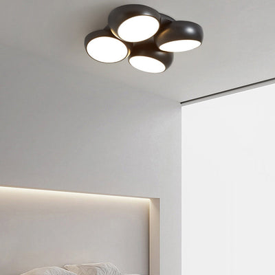 Luz de techo LED empotrada redonda de combinación minimalista moderna de hierro y plástico para sala de estar 