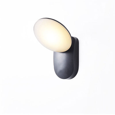 Contemporary Industrial Waterproof Aluminum PC Round Shade LED Wall Sconce Lamp For Garden