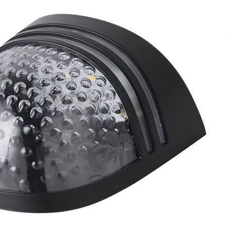 مصباح حائط LED عصري بسيط مقاوم للماء يعمل بالطاقة الشمسية مصنوع من ABS وPC بتصميم خلية نحل بيضاوي للاستخدام في الفناء الخارجي 