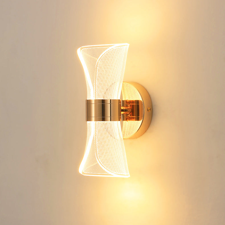 Zeitgenössische Luxus Horn Form Acryl Eisen LED Wandleuchte Lampe Für Wohnzimmer 