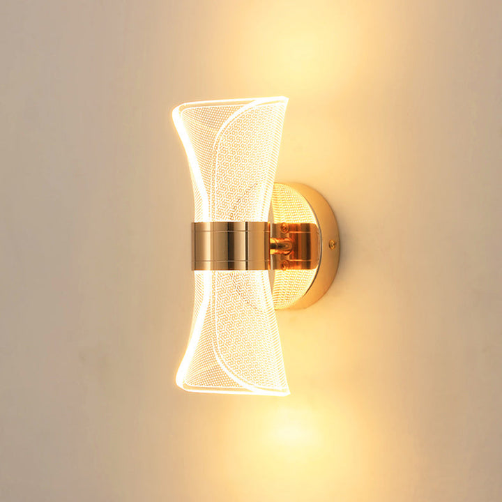 Zeitgenössische Luxus Horn Form Acryl Eisen LED Wandleuchte Lampe Für Wohnzimmer 