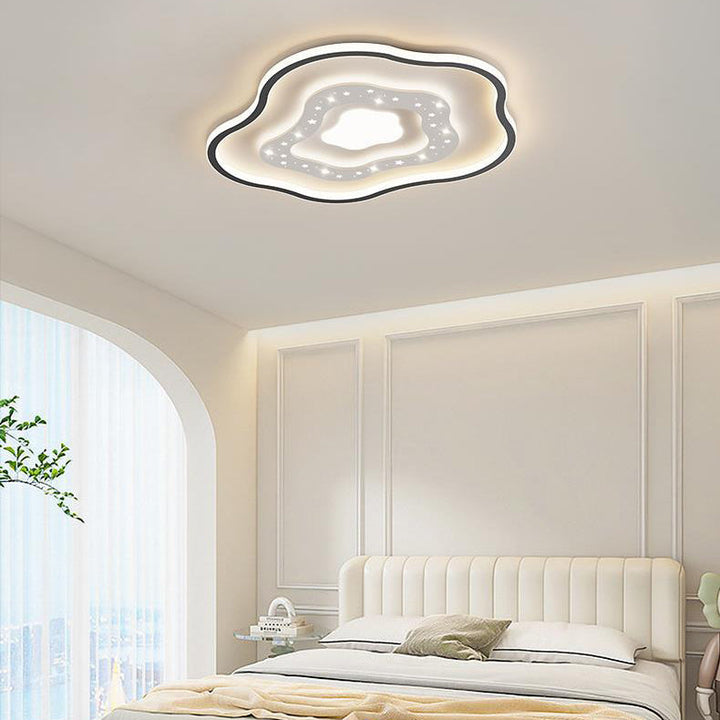 Moderne minimalistische Blume Wolke Eisen Acryl LED Unterputz Deckenleuchte für Schlafzimmer 