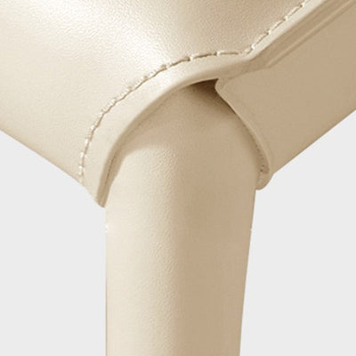 Chaise de salle à manger moderne minimaliste en cuir de selle, acier au carbone, éponge, carrée, elliptique, dossier pour salle à manger 