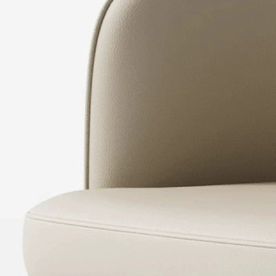 Zeitgenössischer Luxus gebogener PU-Leder gepolsterter Kohlenstoffstahl Esszimmerstuhl Rückenlehne Armlehne für Esszimmer 