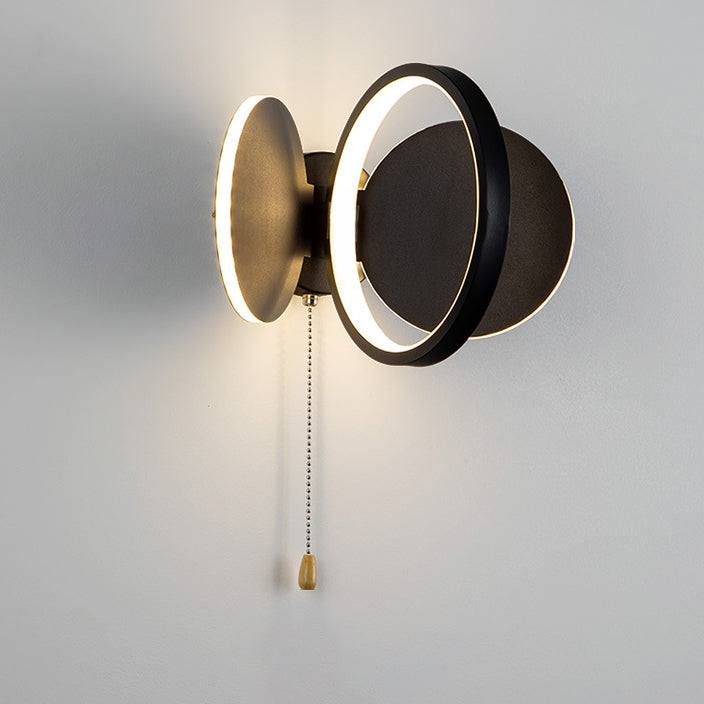 Moderne minimalistische runde Aluminium-Eisen-Silikon-LED-Wandleuchterlampe für Schlafzimmer 