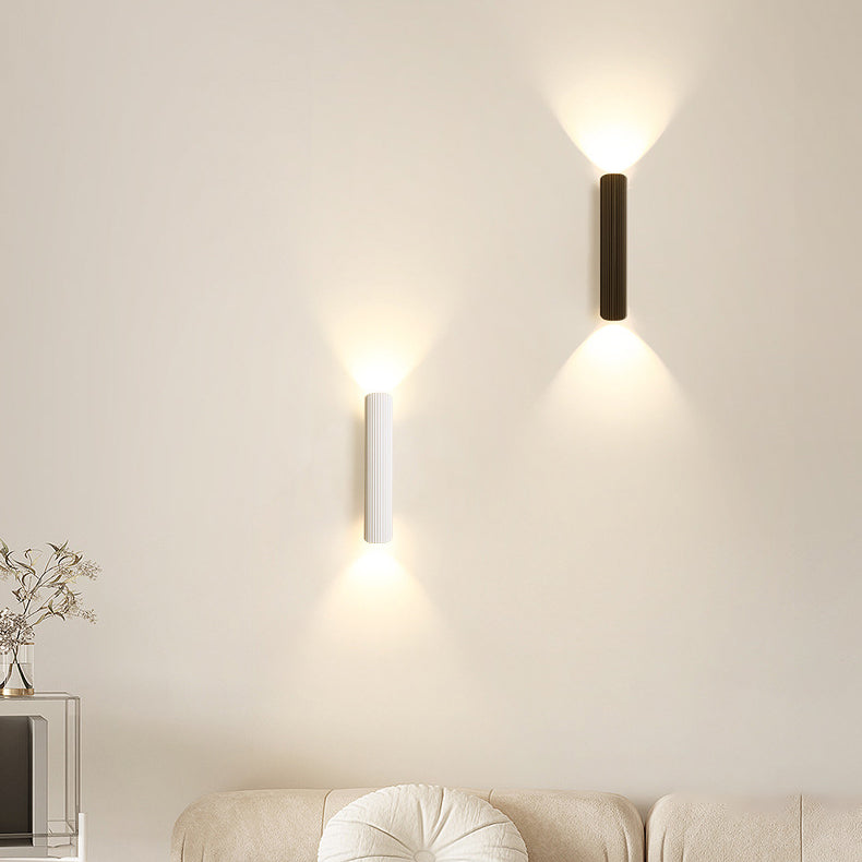 Moderne Nordic Eisen Aluminium Zylinder Streifen LED Wand Leuchte Lampe Für Nacht 