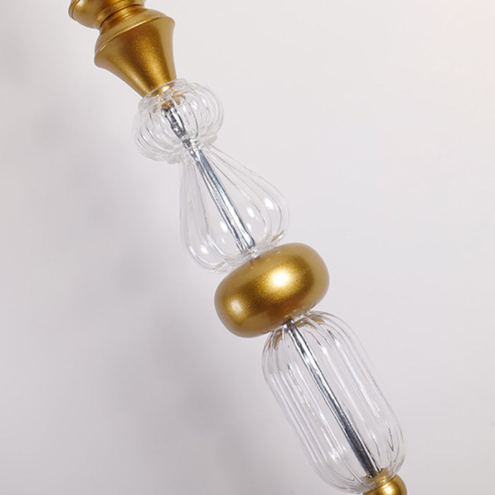 Lampe murale à une lumière avec abat-jour en verre squelettisé en fer vintage traditionnel pour chambre à coucher 