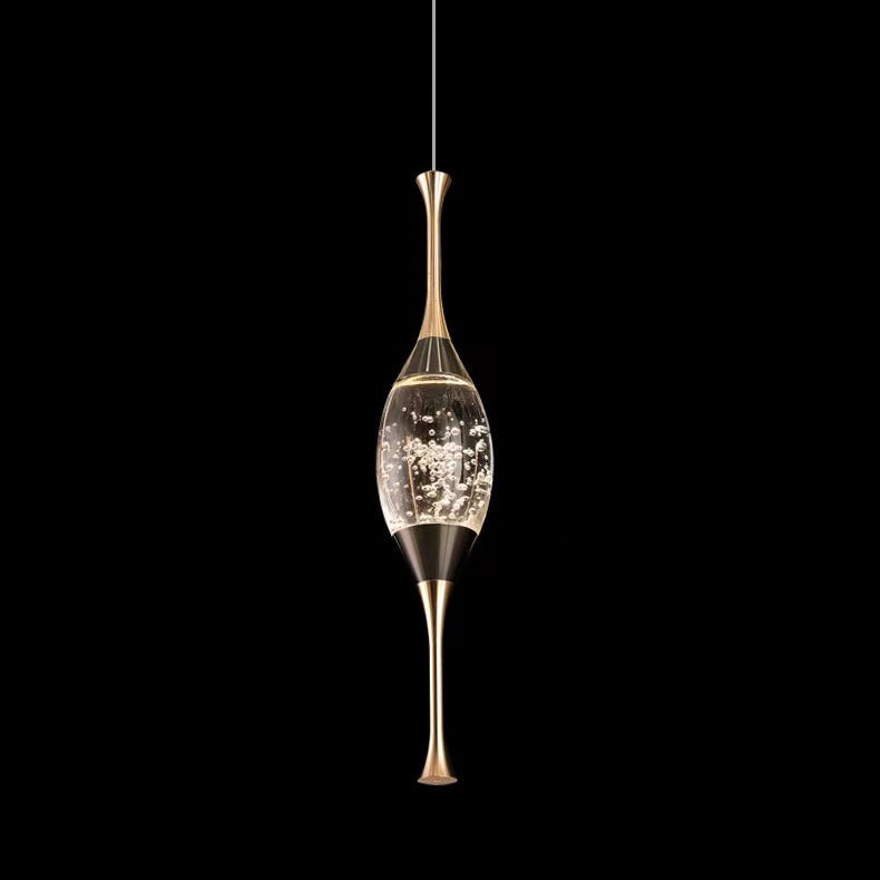 Lustre LED en cristal goutte d&