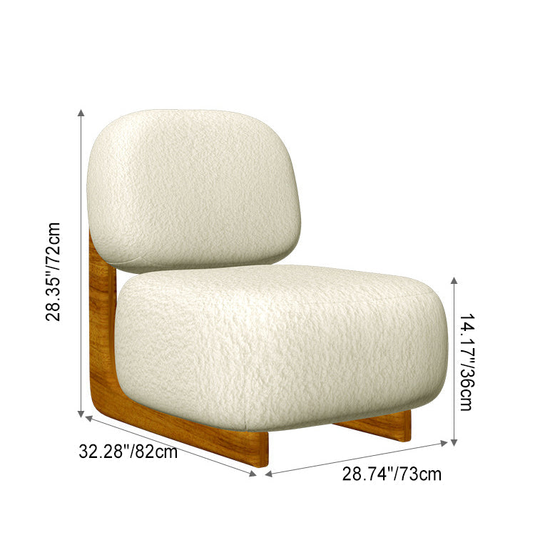 Contemporary Nordic Square Rectangular Fabric Pine Accent Chair Backrest For Living Room