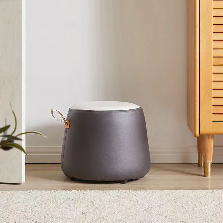 Zeitgenössischer Einfachheits-Zylinderstoff-Pouf-Niedrighocker für das Wohnzimmer 
