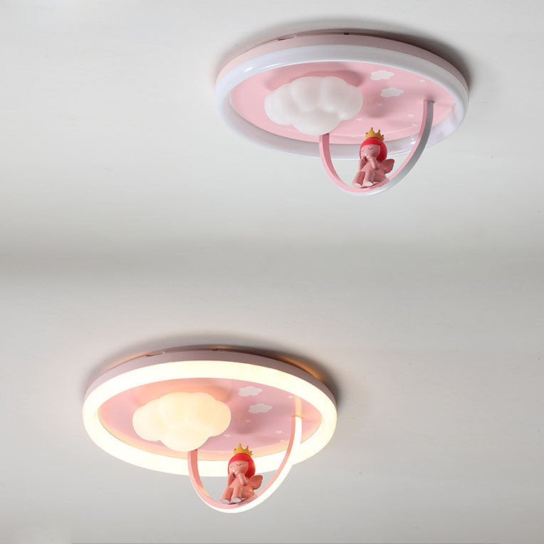 Zeitgenössische kreative Harz Kinder Cartoon LED Deckenleuchte für Schlafzimmer 