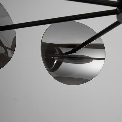 Modern Minimalist Orb All Copper Glass 3/5/8 Light Chandelier For Living Room