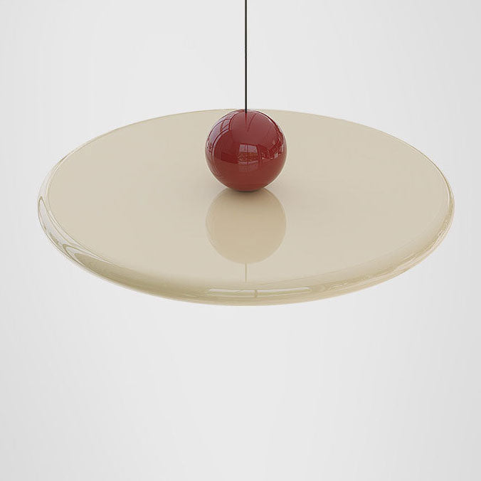 Zeitgenössische skandinavische runde fliegende Untertasse Eisen Acryl LED Pendelleuchte für Wohnzimmer 