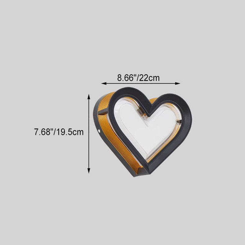 Creative Acrylic Heart Shield Diamond Shape LED Outdoor Waterproof Wall Sconce Lamp