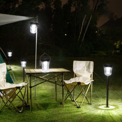 مصباح LED للحديقة بأرضية قابلة للإدخال مقاوم للماء شفاف أسود حديث للطاقة الشمسية 