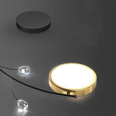 Moderner LED-Kronleuchter mit Eisenrahmen aus der Mitte des Jahrhunderts, Glasblase, für Wohnzimmer 