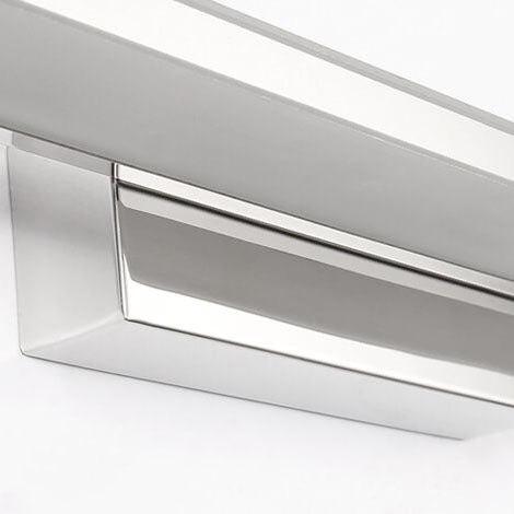 Modern Minimalist Rectangular Column Stainless Steel Anti-Fog Vanity Light LED Wall Sconce Lamp For Bathroom &amp; Living Room