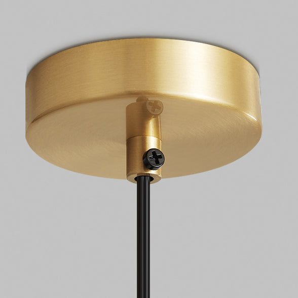 Moderne minimalistische halbrunde Begs Runde Kupfer 1-Licht Pendelleuchte für Wohnzimmer 