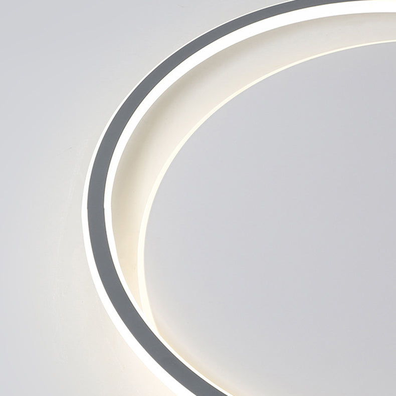 Zeitgenössische Einfachheit Eisen Kreis Ring Acryl LED Unterputz Deckenleuchte für Wohnzimmer
