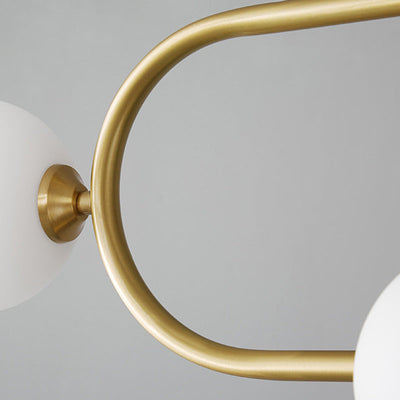 Zeitgenössischer Luxus-Kronleuchter mit rundem Kupferrahmen und Glasschirm, 4/6 Lichter, Inselleuchte für Esszimmer 