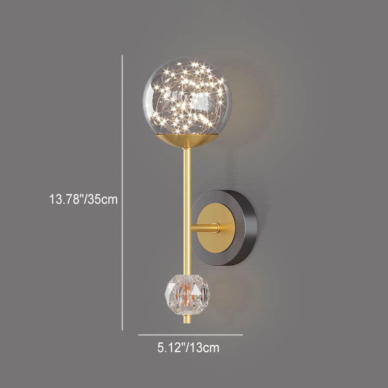 Applique murale LED en fer et aluminium créatif contemporain pour chambre 