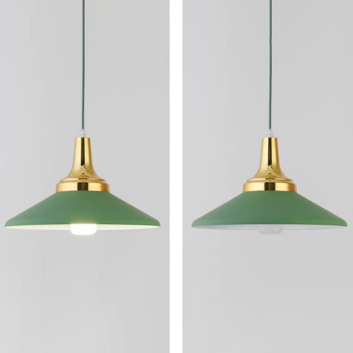 Lámpara colgante contemporánea nórdica de aluminio color macaron con diseño triangular de 1 luz para sala de estar 