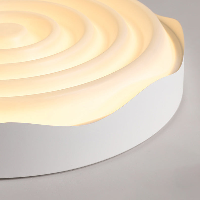 Luz de techo LED montada al ras de hierro acrílico cuadrado geométrico con textura de ondas de agua minimalista moderna para dormitorio 