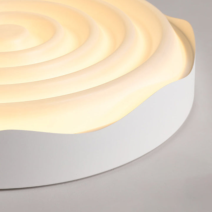 Luz de techo LED montada al ras de hierro acrílico cuadrado geométrico con textura de ondas de agua minimalista moderna para dormitorio 