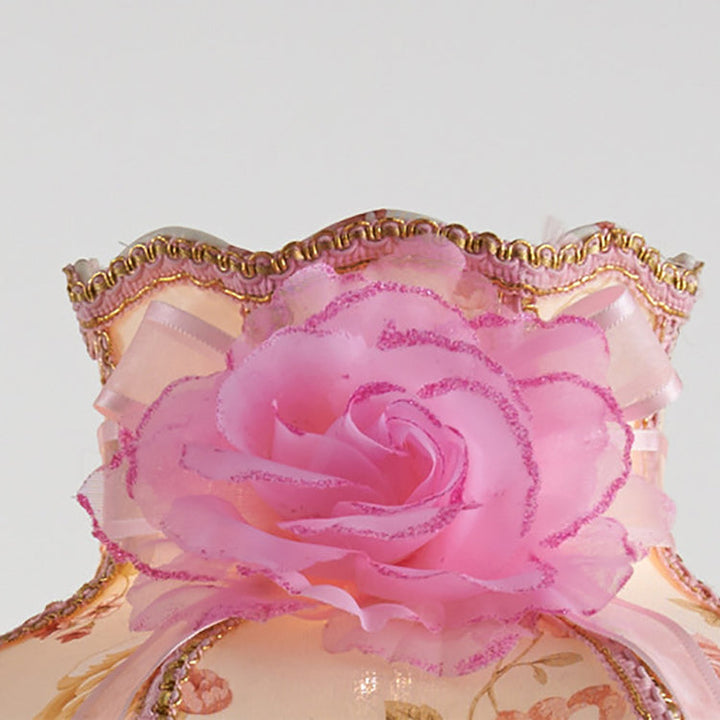 Lampe de table 1 lumière en résine et tissu avec vase traditionnel européen pour chambre 