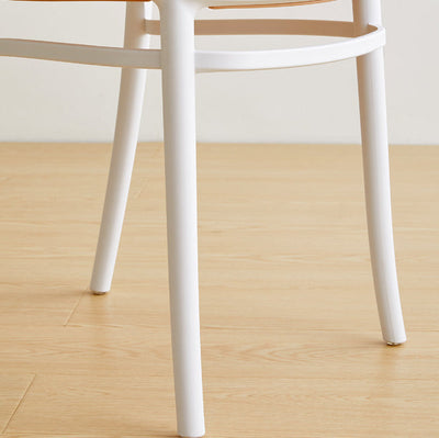 Silla de comedor de plástico de ratán cuadrada minimalista moderna para comedor 