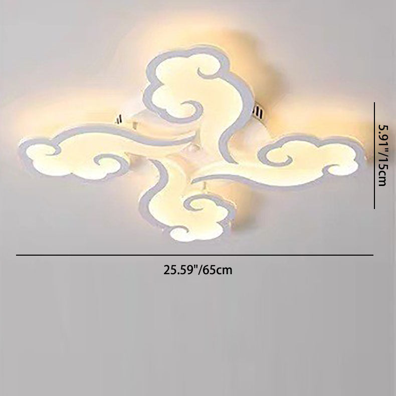 Plafonnier LED Moderne Minimaliste Xiang Yun en Fer et Acrylique pour Salon 