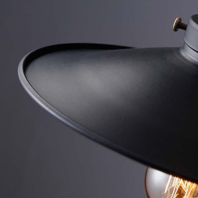 Zeitgenössische industrielle Eisen Topf Deckel Form Glas 1-Licht Pendelleuchte für Esszimmer 