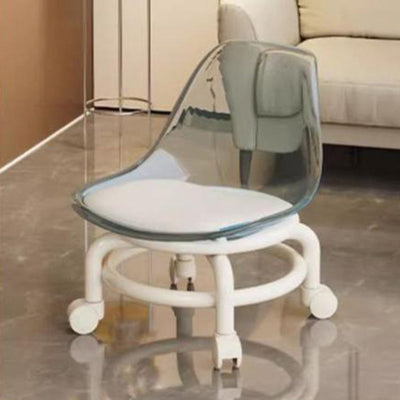 Modern Minimalist Plastic Leather Chair Roller Skating For Living Room