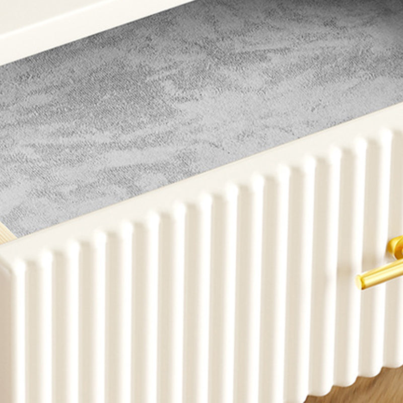 Table de chevet moderne de luxe rectangulaire en acrylique verre trempé bois massif 1 tiroir pour chambre 