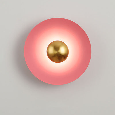 مصباح حائط LED بتصميم عصري على شكل صحن طائر لماكرون للإضاءة في غرفة النوم 