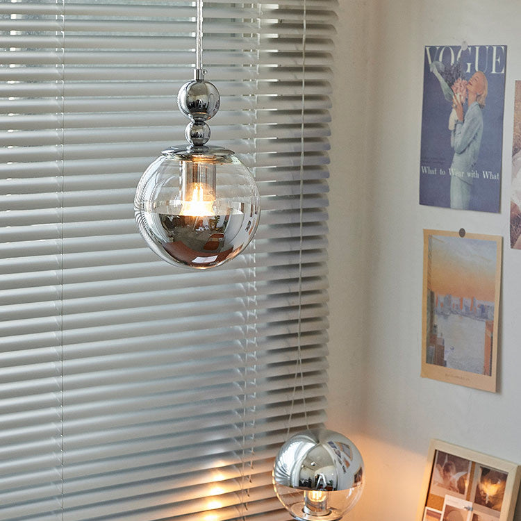 Lustre suspendu moderne minimaliste en verre à plusieurs orbes avec 1 ampoule pour salon 