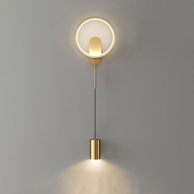 Moderne Luxus Wandlampe aus Schmiedeeisen und Acrylzylinder mit LED für das Wohnzimmer 