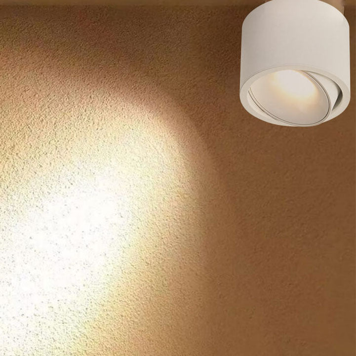 Moderner minimalistischer runder Strahler, verstellbare LED-Deckenleuchte 